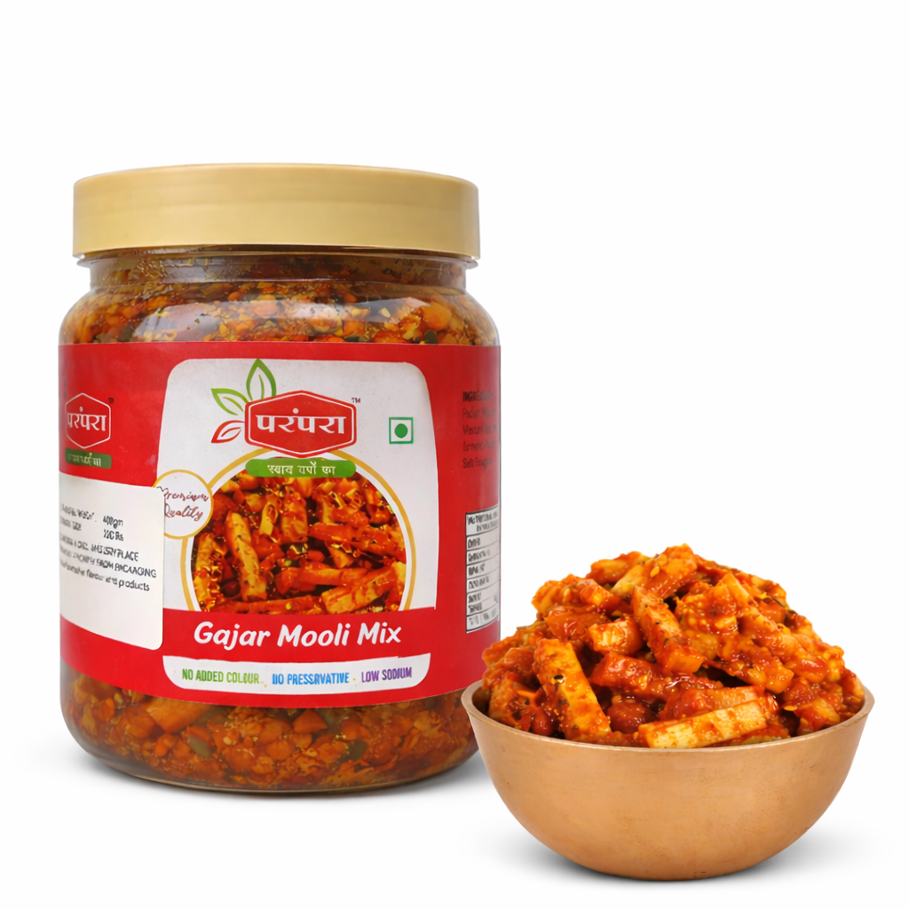Parampara Traditional Gajar mooli mix (healthy and tasty) Pickle