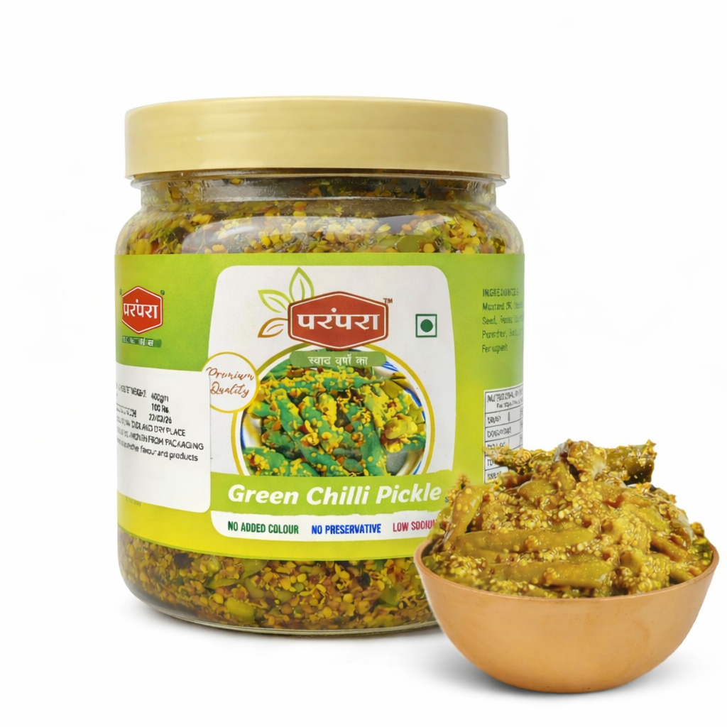 Parampara Traditional Bharwa Mirch (Stuffed Green Chilli) Pickle